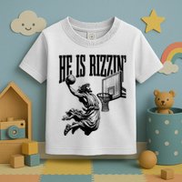 He Is Rizzin Funny Jesus Basketball Easter Meme Toddler T-Shirt