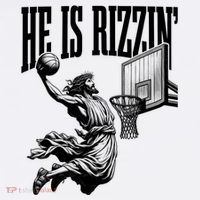He Is Rizzin Funny Jesus Basketball Easter Meme Short Acrylic Beanie