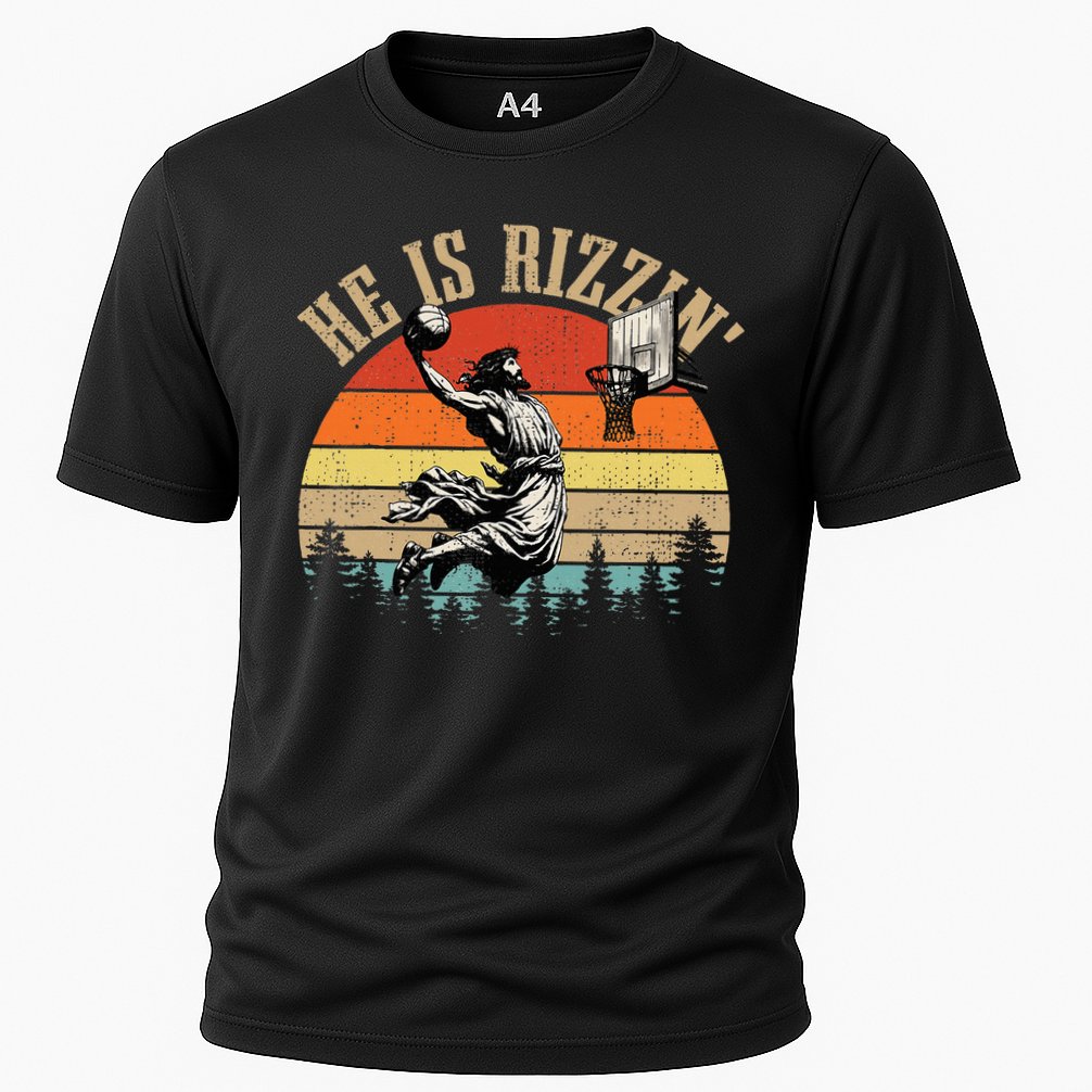 He Is Rizzin Easter Jesus Christian Performance Shirt