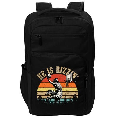 He Is Rizzin Easter Jesus Christian Impact Tech Backpack