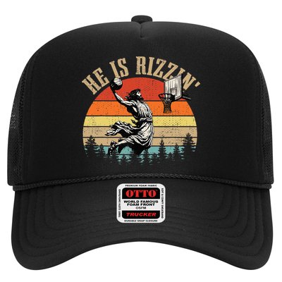 He Is Rizzin Easter Jesus Christian Trucker Hat