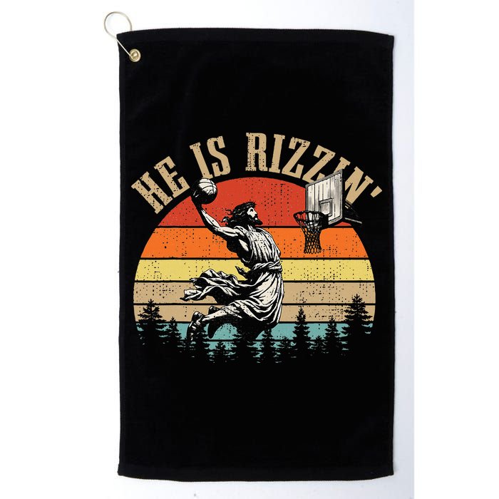 He Is Rizzin Easter Jesus Christian Golf Towel