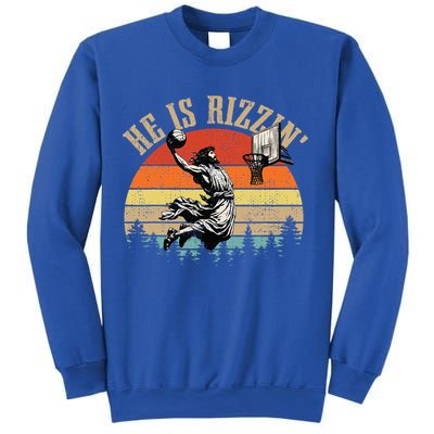 He Is Rizzin Easter Jesus Christian Sweatshirt