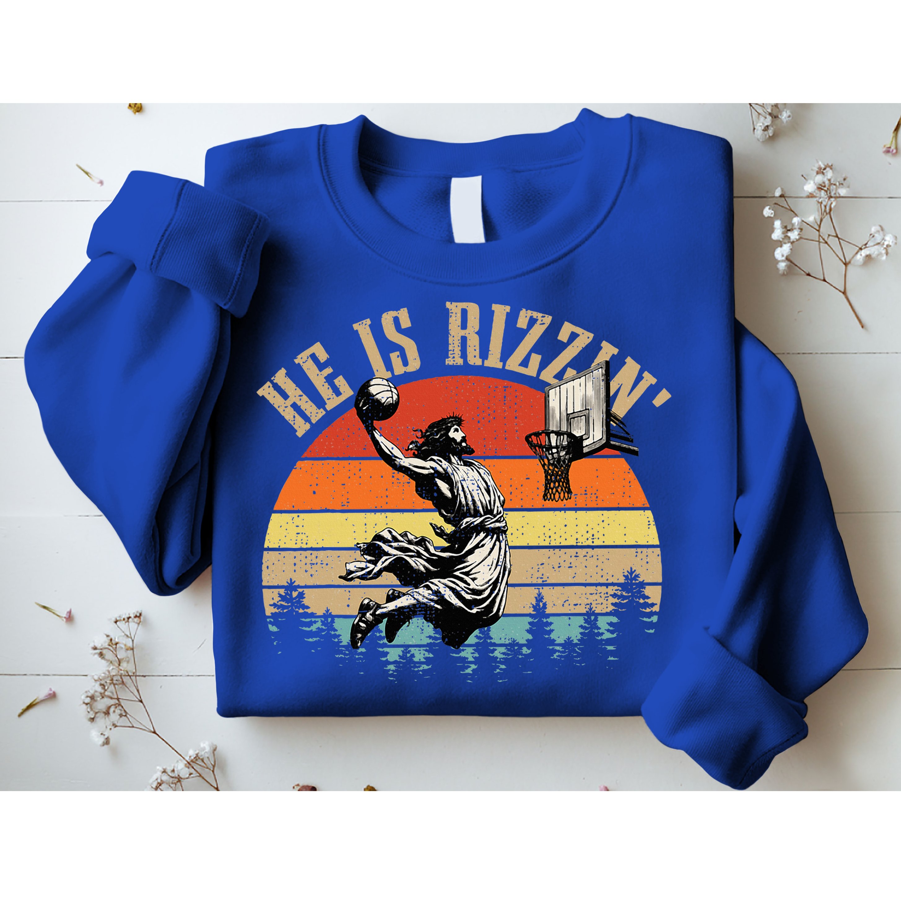 He Is Rizzin Easter Jesus Christian Sweatshirt