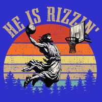 He Is Rizzin Easter Jesus Christian Button