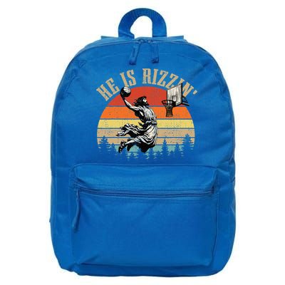 He Is Rizzin Easter Jesus Christian 16 in Basic Backpack