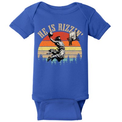 He Is Rizzin Easter Jesus Christian Baby Bodysuit