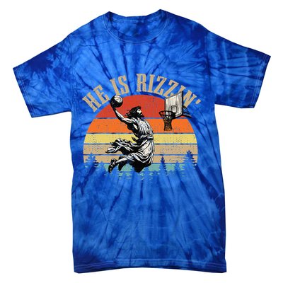 He Is Rizzin Easter Jesus Christian Tie-Dye T-Shirt