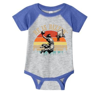 He Is Rizzin Easter Jesus Christian Infant Baby Jersey Bodysuit
