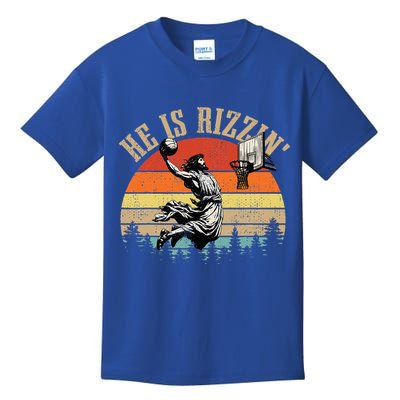 He Is Rizzin Easter Jesus Christian Kids T-Shirt