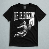 He Is Rizzin Funny Jesus Basketball Meme T-Shirt