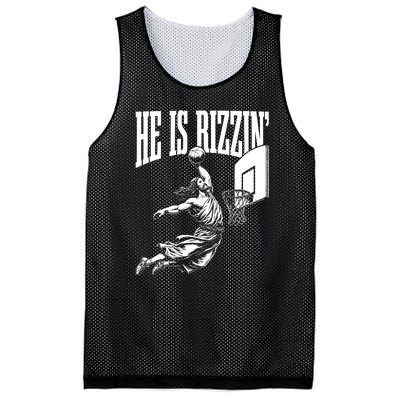 He Is Rizzin Funny Jesus Basketball Meme Mesh Reversible Basketball Jersey Tank