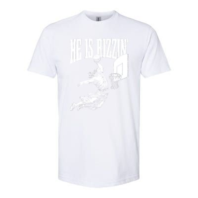 He Is Rizzin Funny Jesus Basketball Meme Softstyle CVC T-Shirt