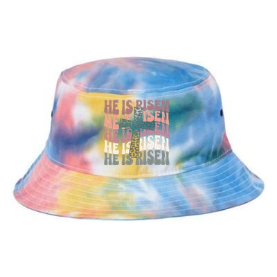 He Is Risen Easter Christian Tie Dye Newport Bucket Hat