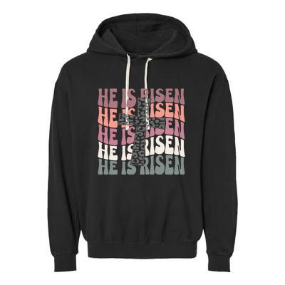 He Is Risen Easter Christian Garment-Dyed Fleece Hoodie