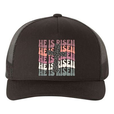 He Is Risen Easter Christian Yupoong Adult 5-Panel Trucker Hat