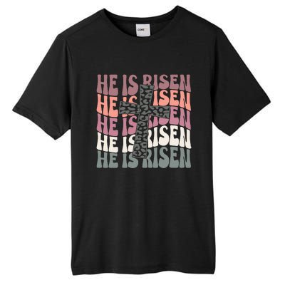 He Is Risen Easter Christian Tall Fusion ChromaSoft Performance T-Shirt