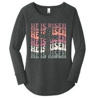 He Is Risen Easter Christian Women's Perfect Tri Tunic Long Sleeve Shirt