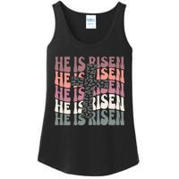 He Is Risen Easter Christian Ladies Essential Tank