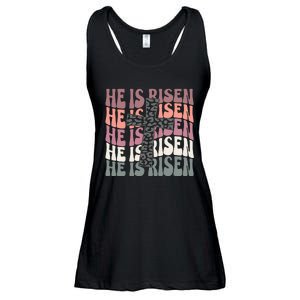 He Is Risen Easter Christian Ladies Essential Flowy Tank