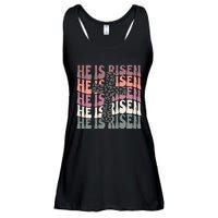 He Is Risen Easter Christian Ladies Essential Flowy Tank