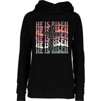 He Is Risen Easter Christian Womens Funnel Neck Pullover Hood