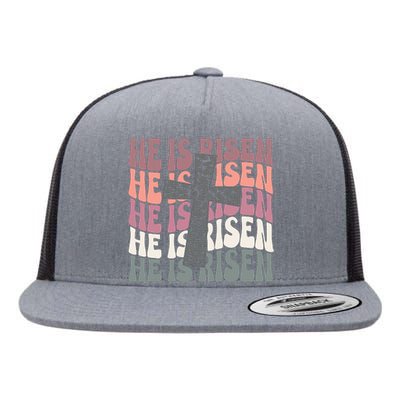 He Is Risen Easter Christian Flat Bill Trucker Hat