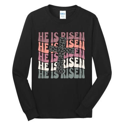 He Is Risen Easter Christian Tall Long Sleeve T-Shirt