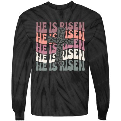 He Is Risen Easter Christian Tie-Dye Long Sleeve Shirt