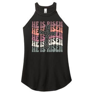 He Is Risen Easter Christian Women's Perfect Tri Rocker Tank