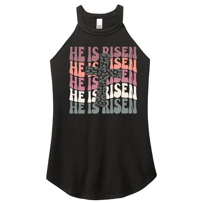 He Is Risen Easter Christian Women's Perfect Tri Rocker Tank