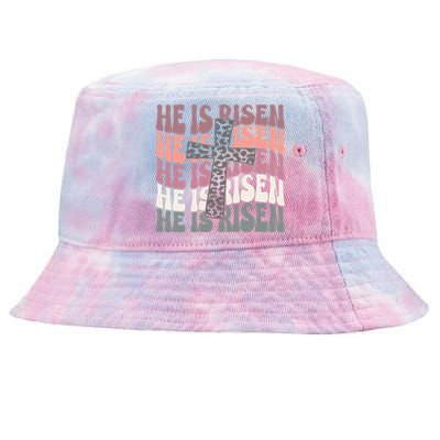 He Is Risen Easter Christian Tie-Dyed Bucket Hat