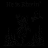 He Is Risen Easter Jesus Playing Basketball He Is Rizzin Drawstring Bag