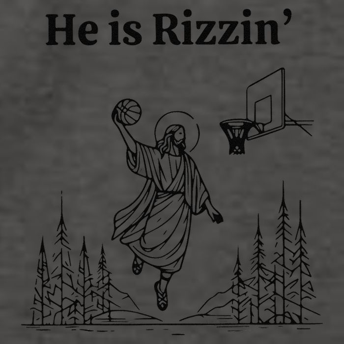 He Is Risen Easter Jesus Playing Basketball He Is Rizzin Vector Backpack