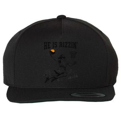 He Is Risen Rizzin Easter Jesus Christian Faith Basketball Wool Snapback Cap