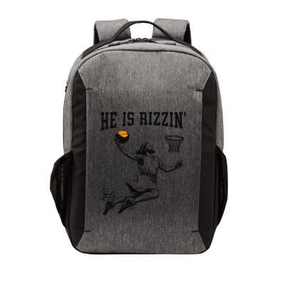 He Is Risen Rizzin Easter Jesus Christian Faith Basketball Vector Backpack