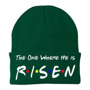 He Is Risen Religious Jesus Cross Easter Sunday Knit Cap Winter Beanie