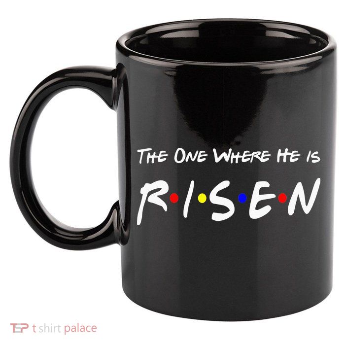 He Is Risen Religious Jesus Cross Easter Sunday 11oz C Handle Ceramic Mug