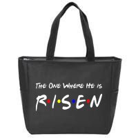 He Is Risen Religious Jesus Cross Easter Sunday Zip Tote Bag