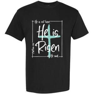 He Is Risen Easter Christian Cross Garment-Dyed Heavyweight T-Shirt