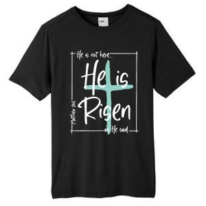 He Is Risen Easter Christian Cross Tall Fusion ChromaSoft Performance T-Shirt