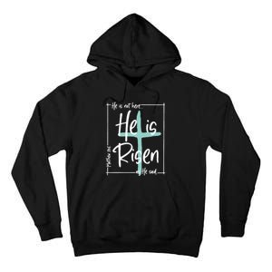 He Is Risen Easter Christian Cross Tall Hoodie