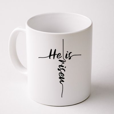 He Is Risen Easter Day Jesus Cross Religious Christian Bible Gift Coffee Mug