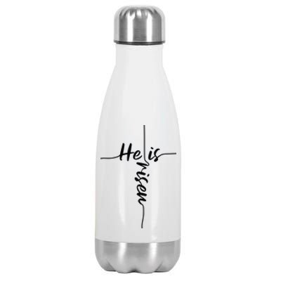 He Is Risen Easter Day Jesus Cross Religious Christian Bible Gift Stainless Steel Insulated Water Bottle