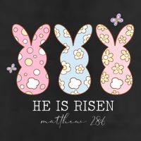 He Is Risen Matthew 28:6 Bunny Easter Sunday Cool Comfort Performance Bucket Hat