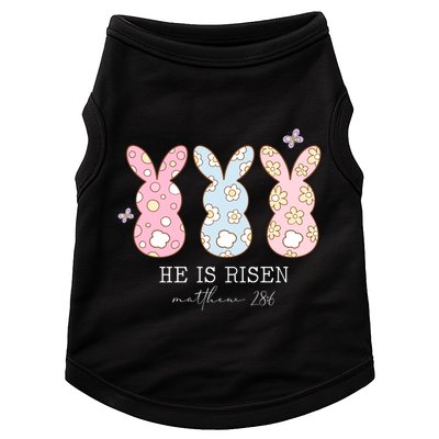 He Is Risen Matthew 28:6 Bunny Easter Sunday Doggie Tank