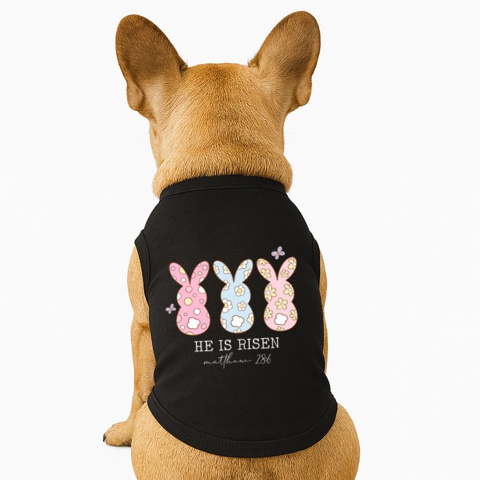 He Is Risen Matthew 28:6 Bunny Easter Sunday Doggie Tank