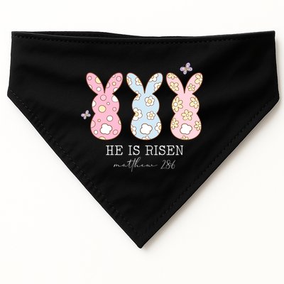 He Is Risen Matthew 28:6 Bunny Easter Sunday USA-Made Doggie Bandana