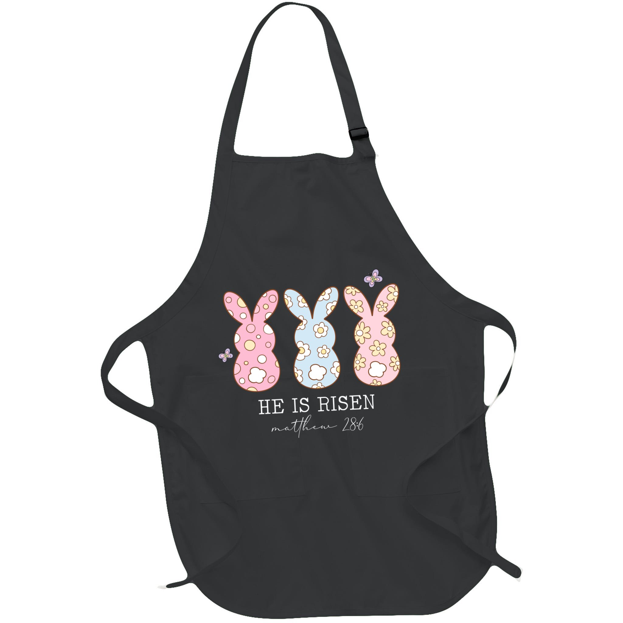 He Is Risen Matthew 28:6 Bunny Easter Sunday Apron