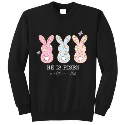 He Is Risen Matthew 28:6 Bunny Easter Sunday Sweatshirt